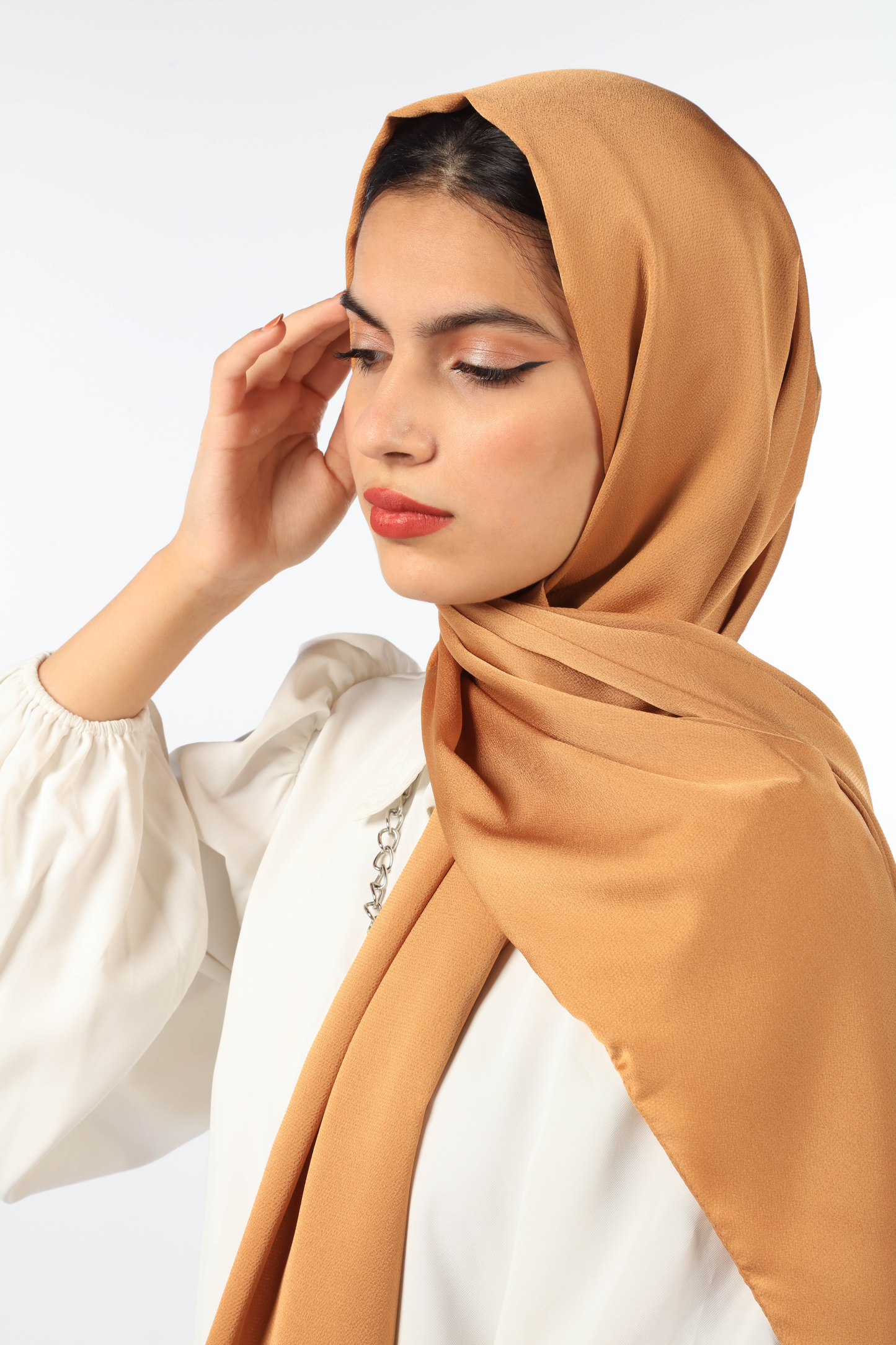 LUXE SILK SATIN HIJAB - GOLDEN