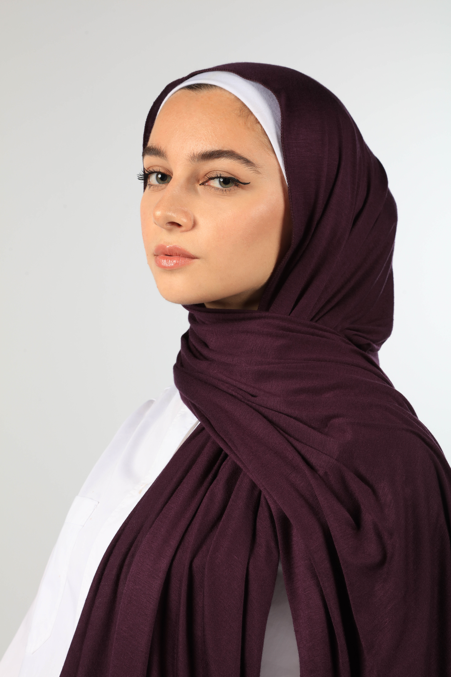 PREMIUM JERSEY HIJAB - EGGPLANT
