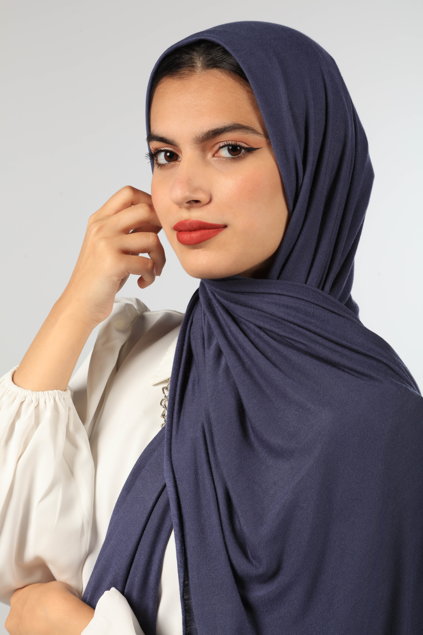 PREMIUM JERSEY HIJAB - SLATE BLUE