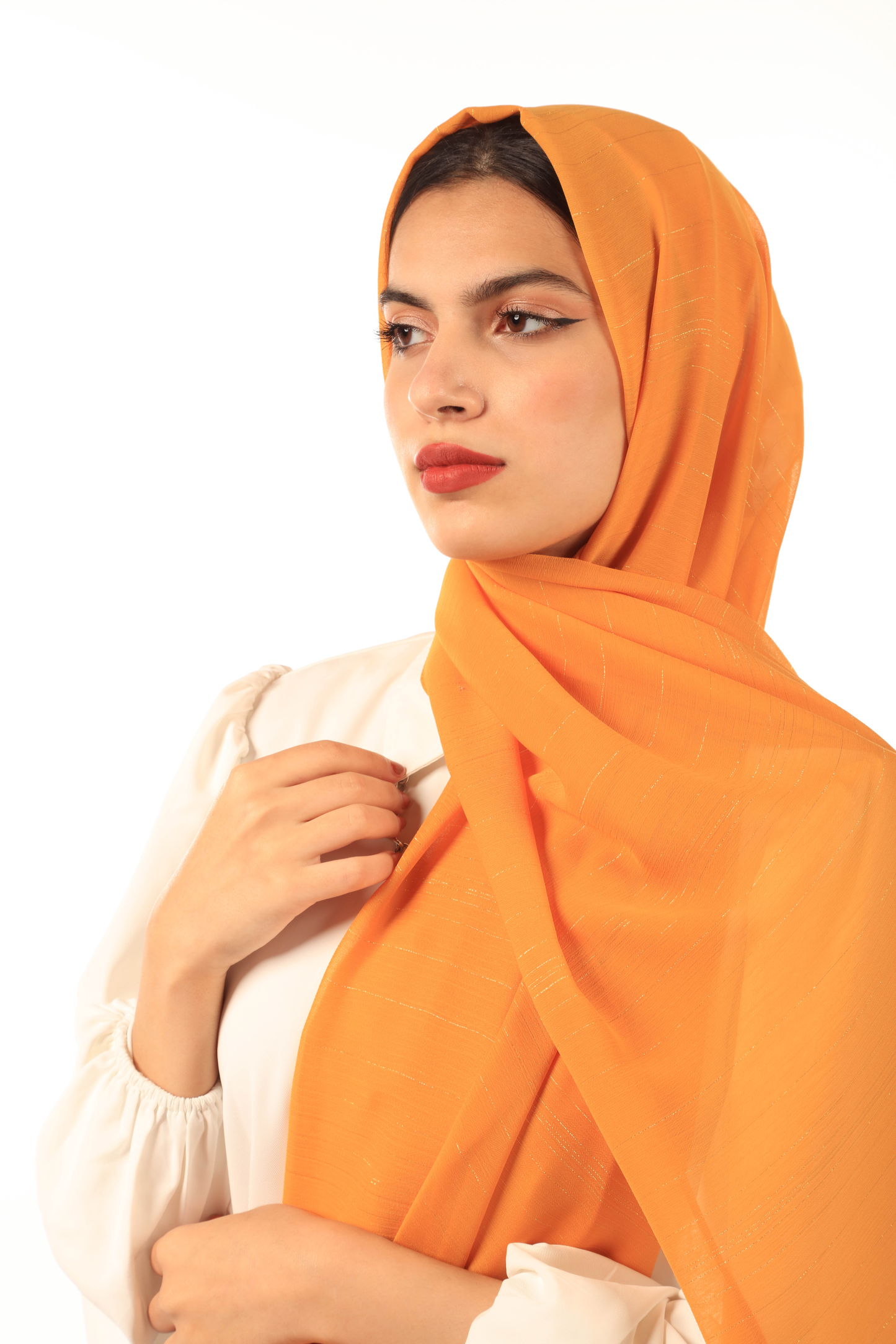 SHIMMER GEORGETTE HIJAB - MANGO