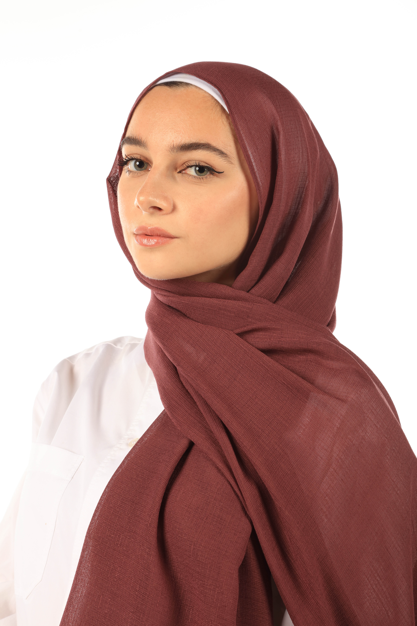 VOILE COTTON HIJAB - PLUM
