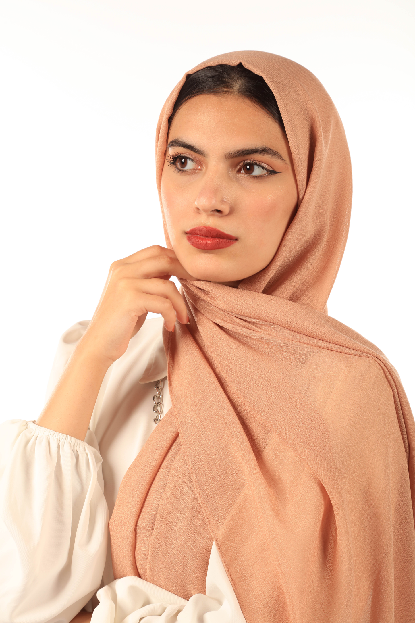 VOILE COTTON HIJAB - PECAN