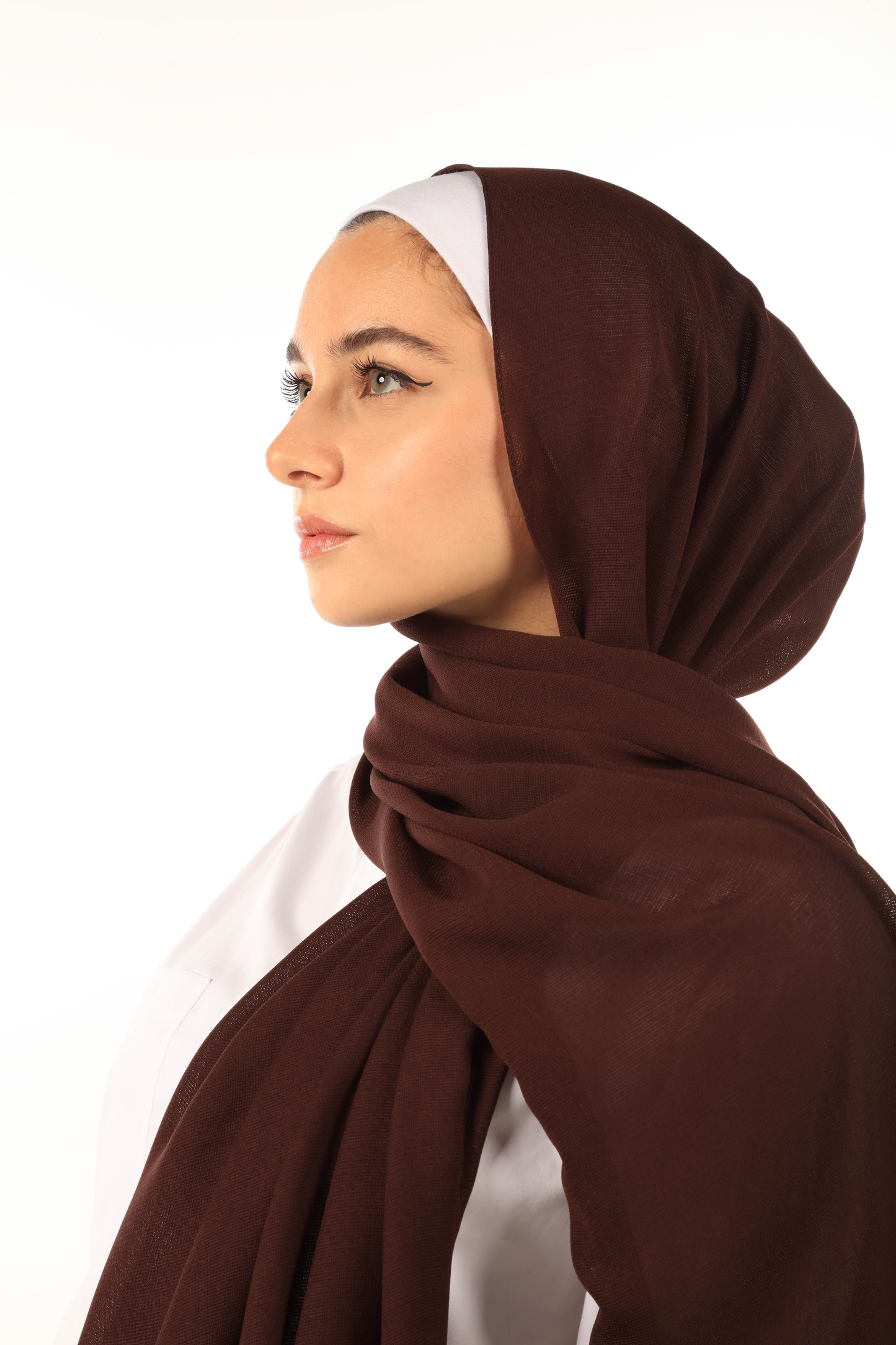 INTERNET COTTON HIJAB - DARK BROWN