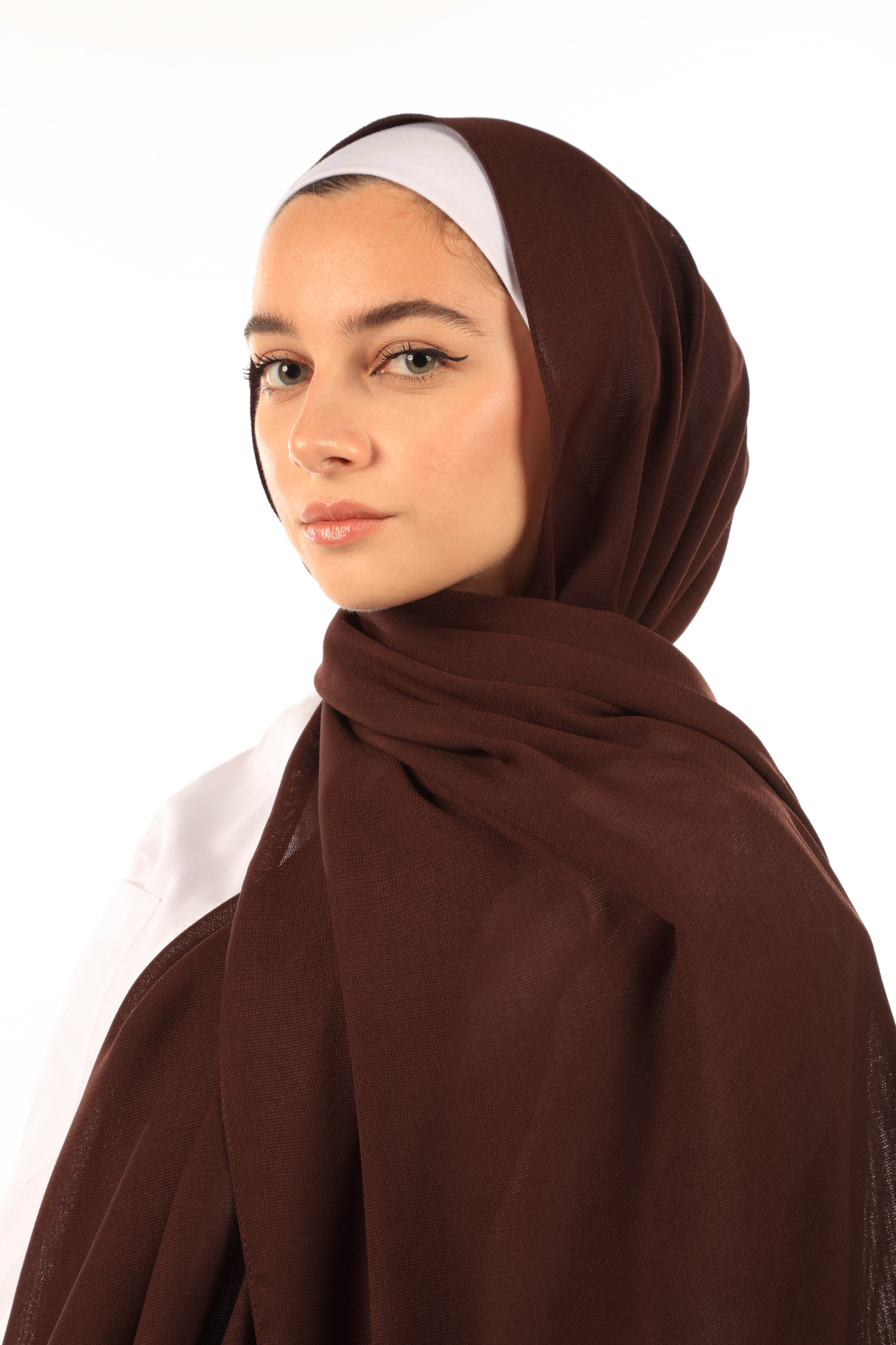 INTERNET COTTON HIJAB - DARK BROWN