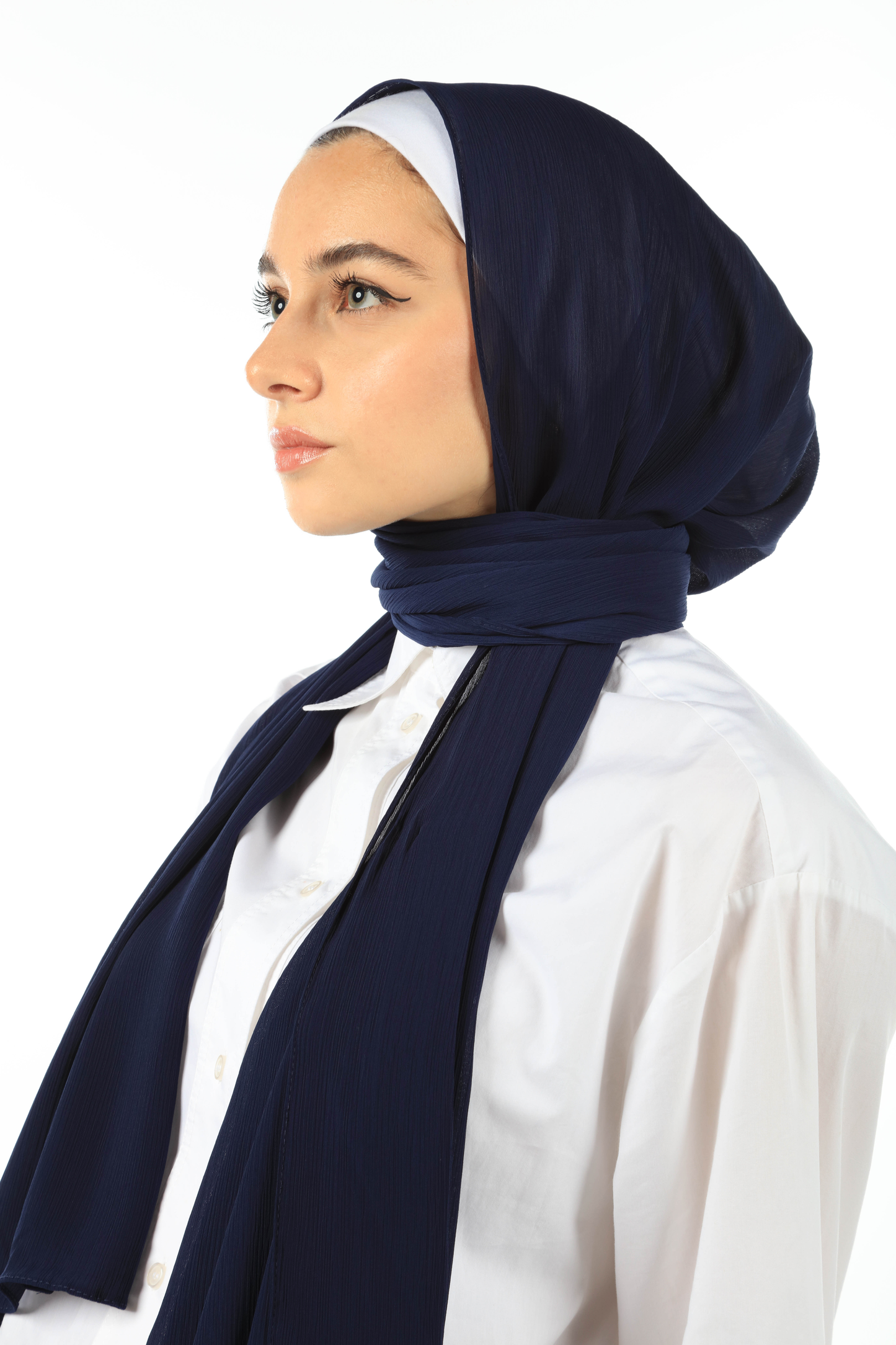 CRINKLE CHIFFON HIJAB - BERRY BLUE