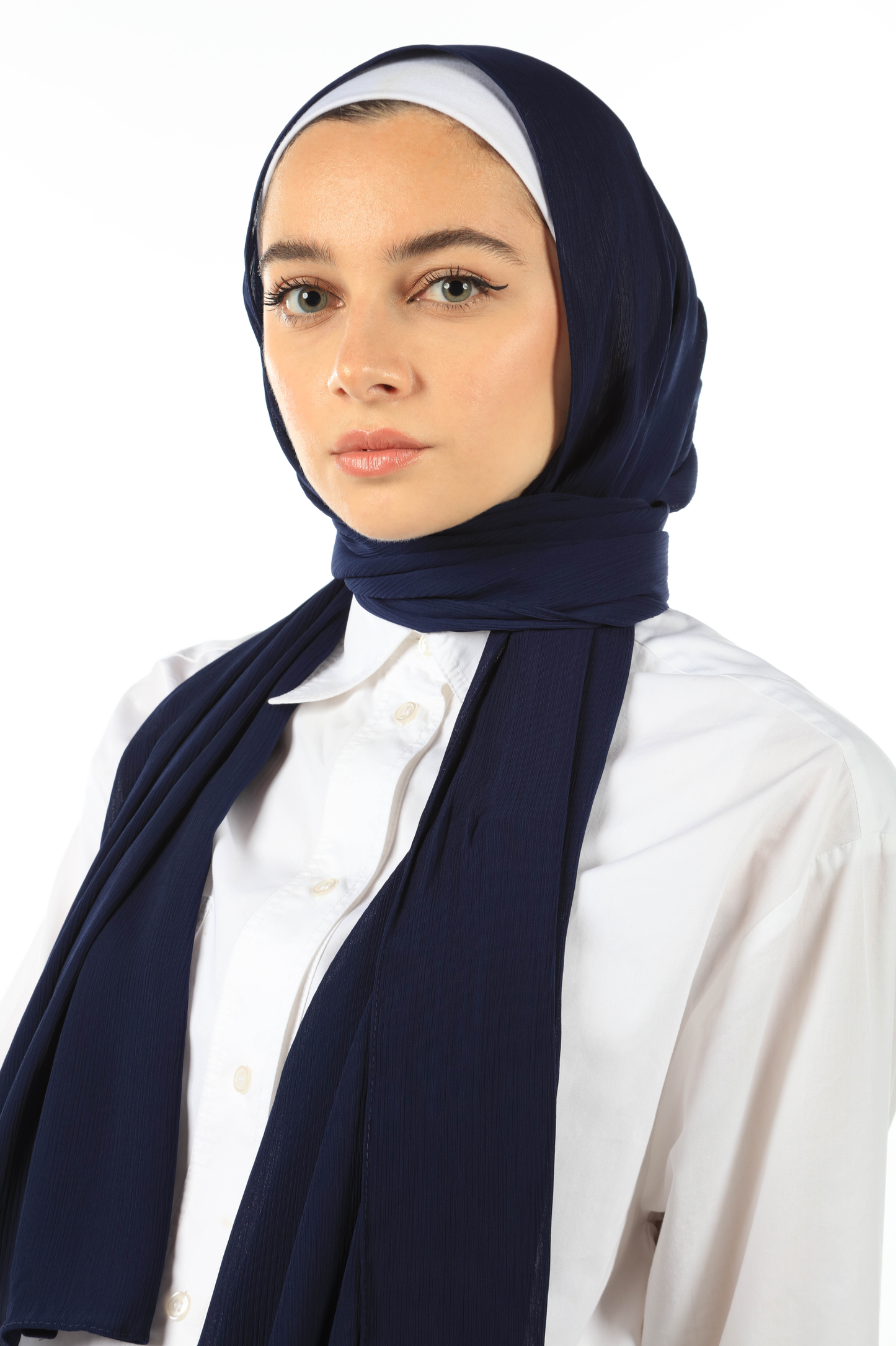 CRINKLE CHIFFON HIJAB - BERRY BLUE