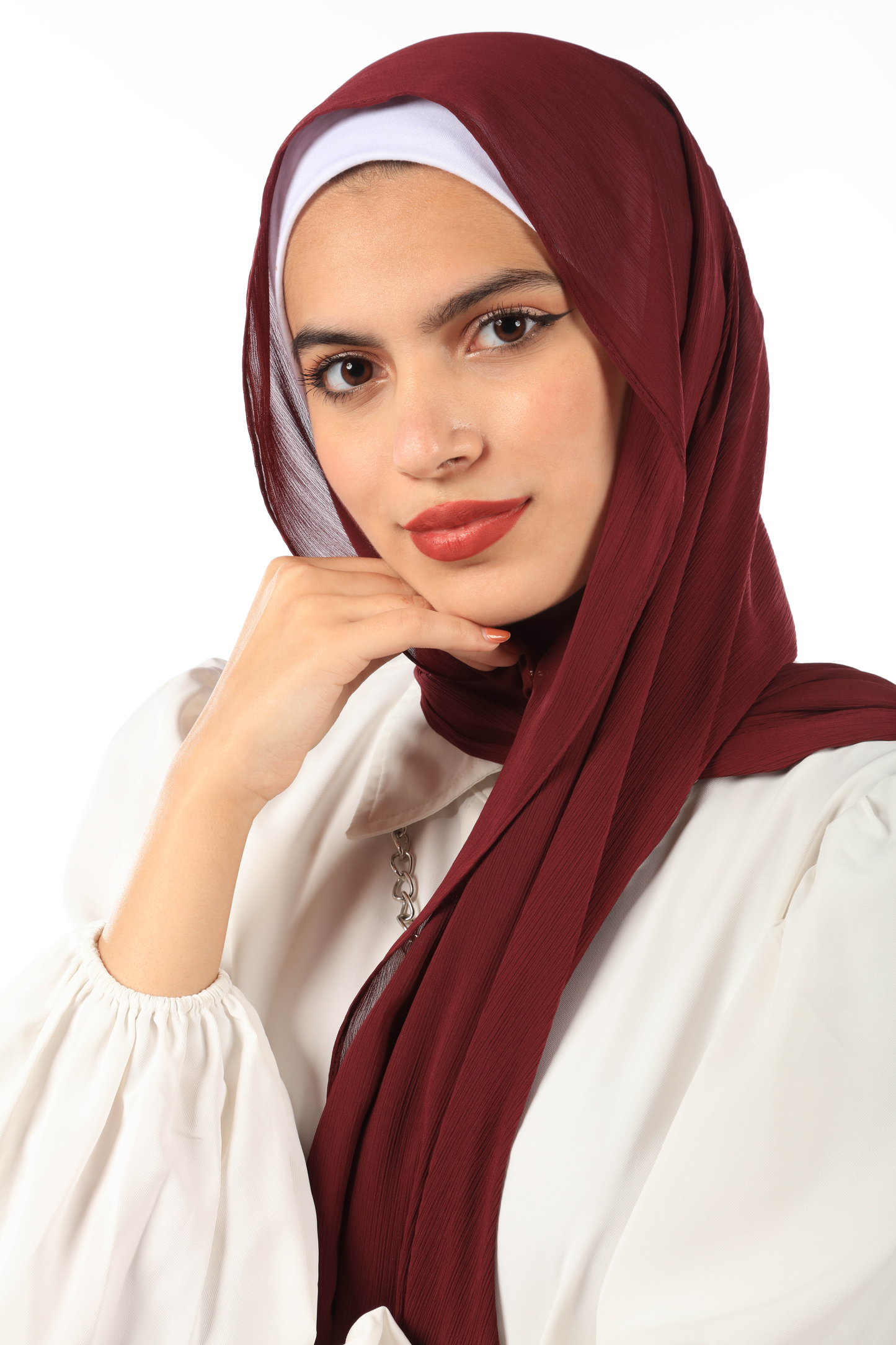 CRINKLE CHIFFON HIJAB - BOYSENBERRY