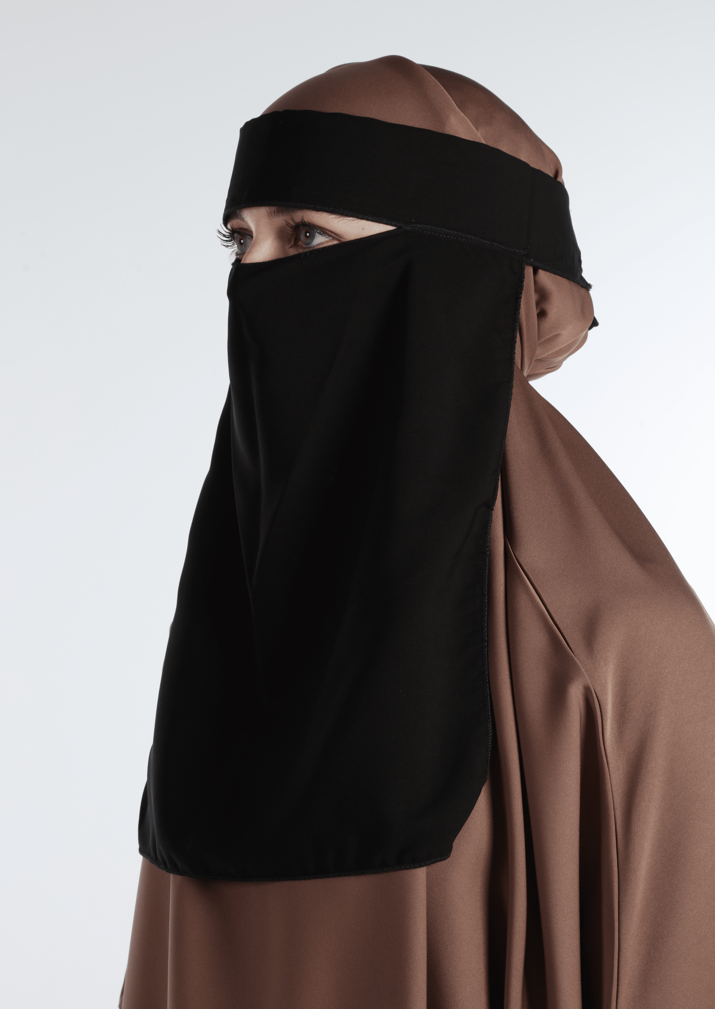 SINGLE LAYER NIQAB - BLACK