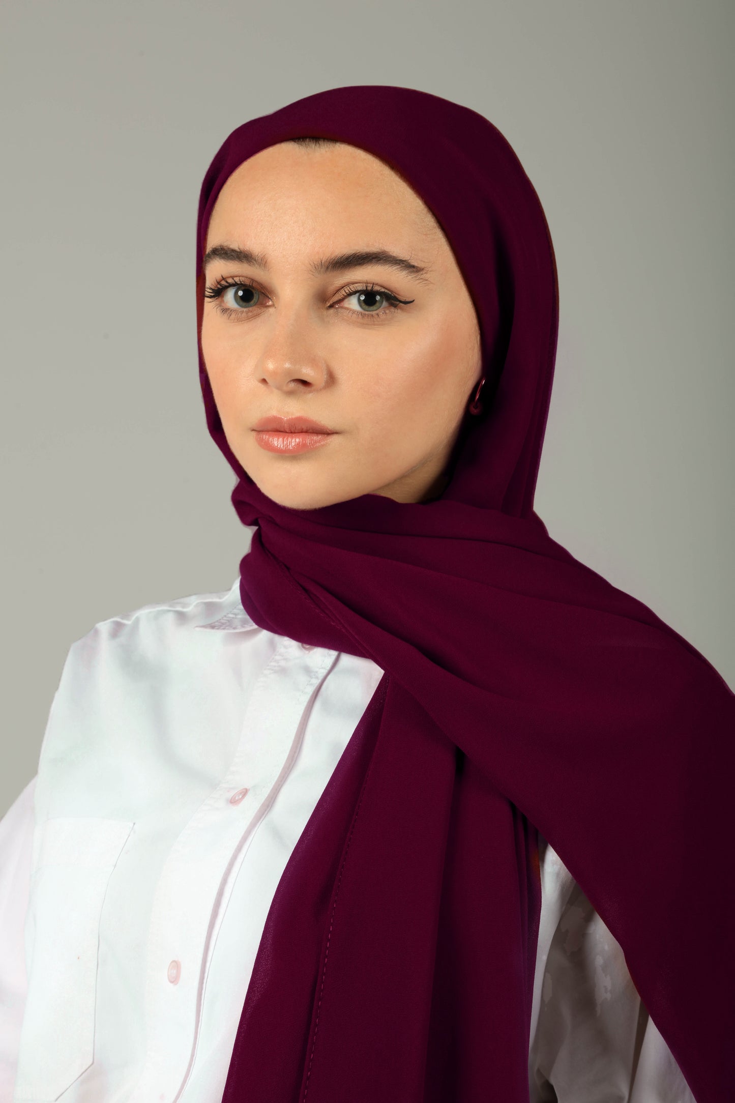 INSTANT CHIFFON HIJAB - WINE