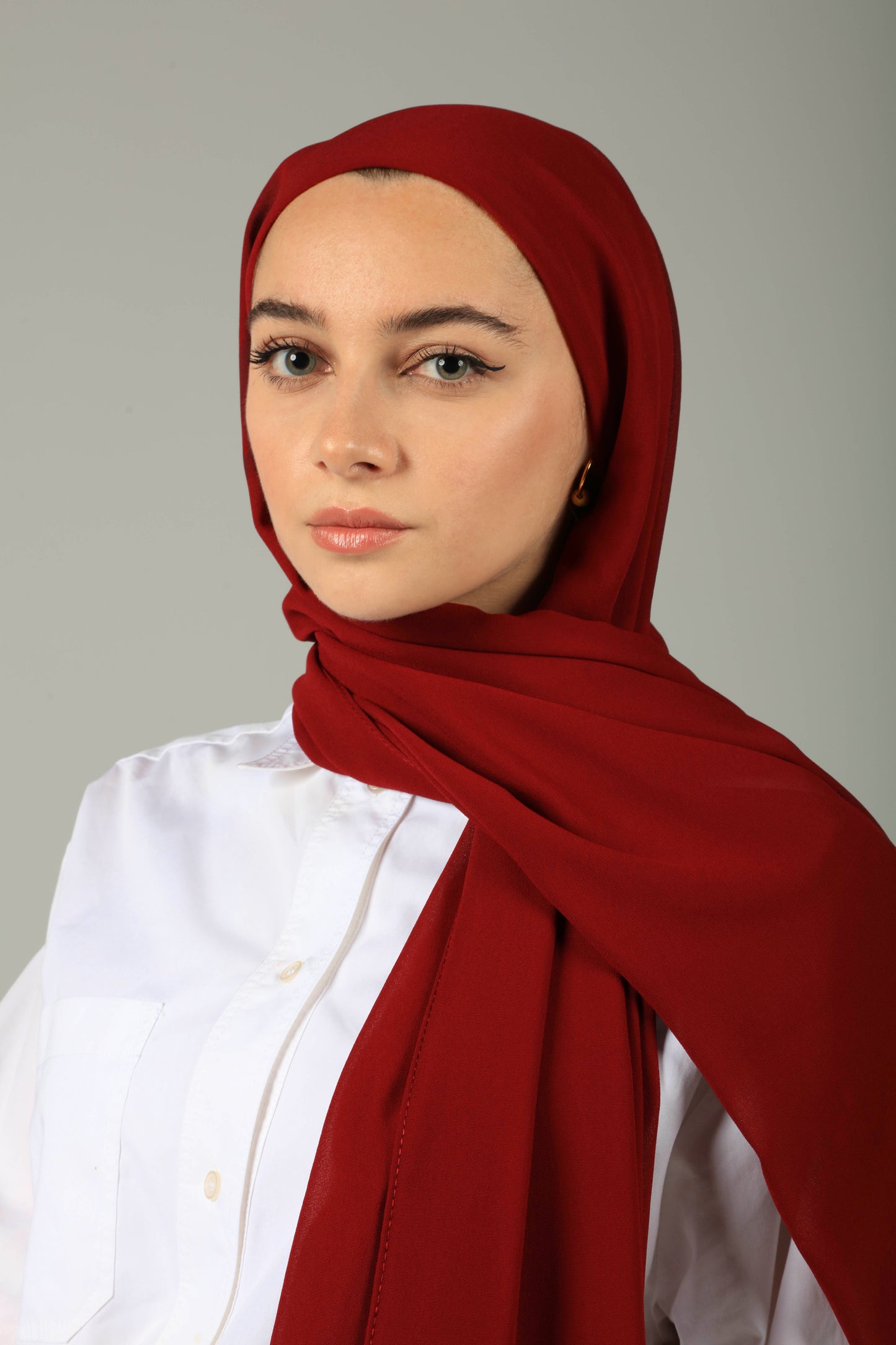 INSTANT CHIFFON HIJAB - RUBY