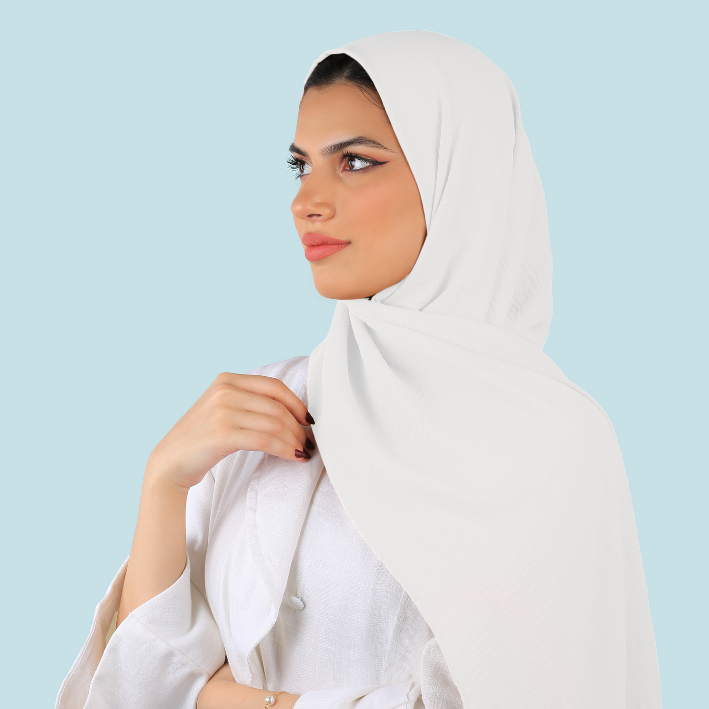 PREMIUM JAZZ CREPE HIJAB - WHITE