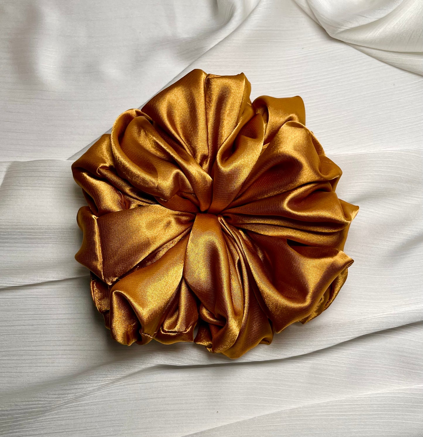 SILK HIJAB SCRUNCHIE - GOLDEN