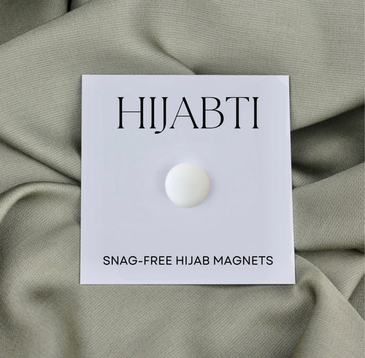 SNAG-FREE HIJAB MAGNETS - WHITE MATTE