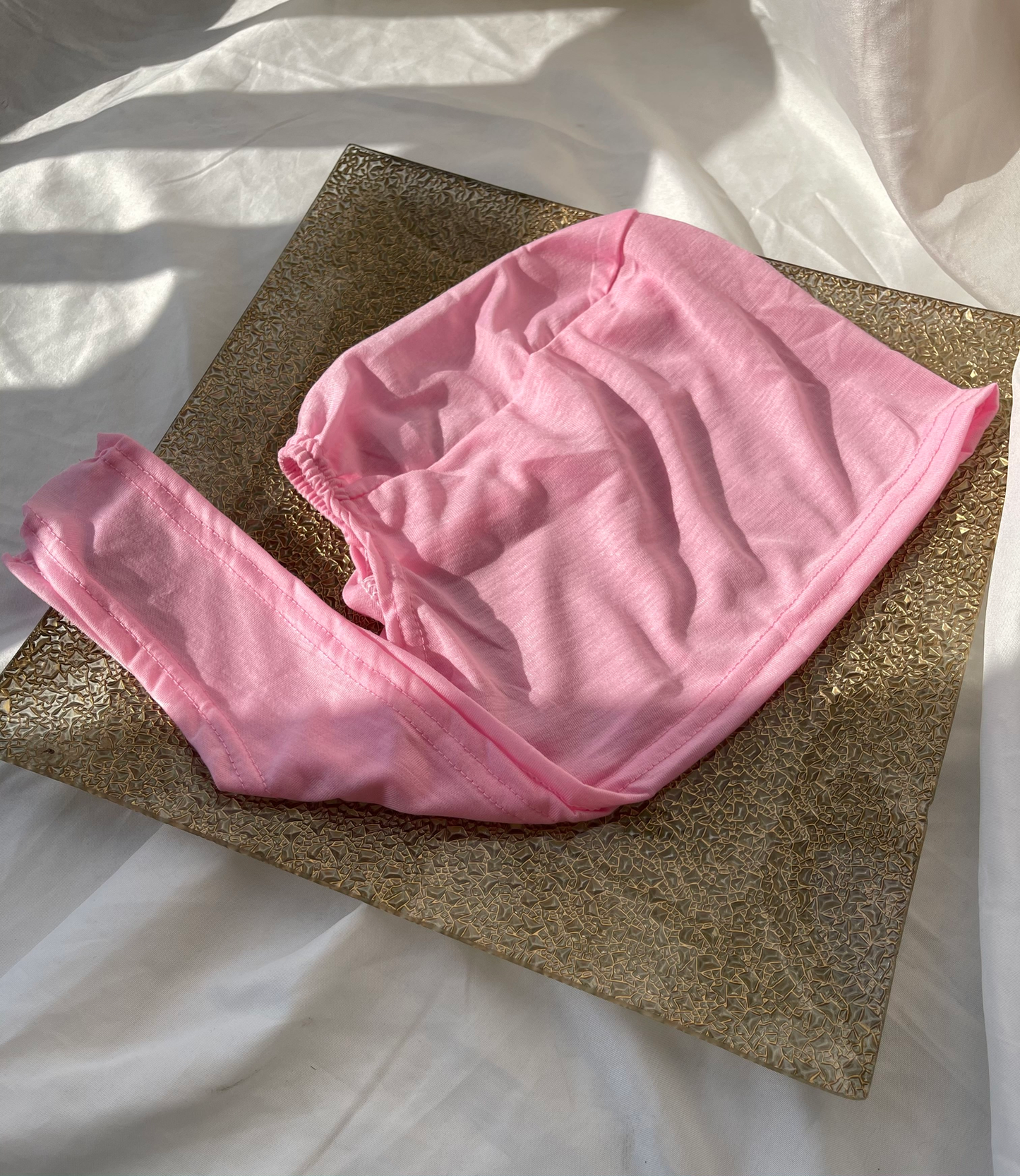 TIE BACK UNDERCAP - BABY PINK