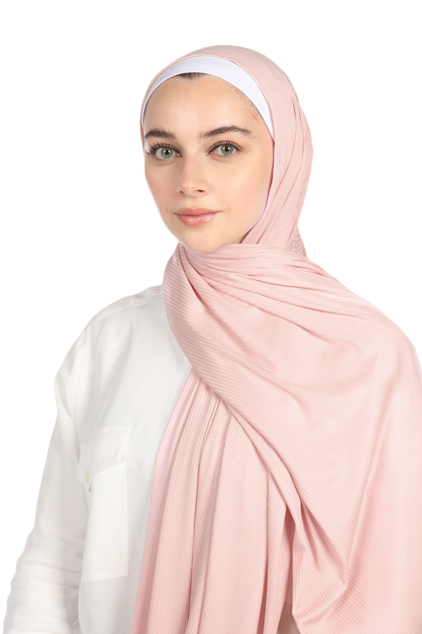RIBBED JERSEY HIJAB - PINKY