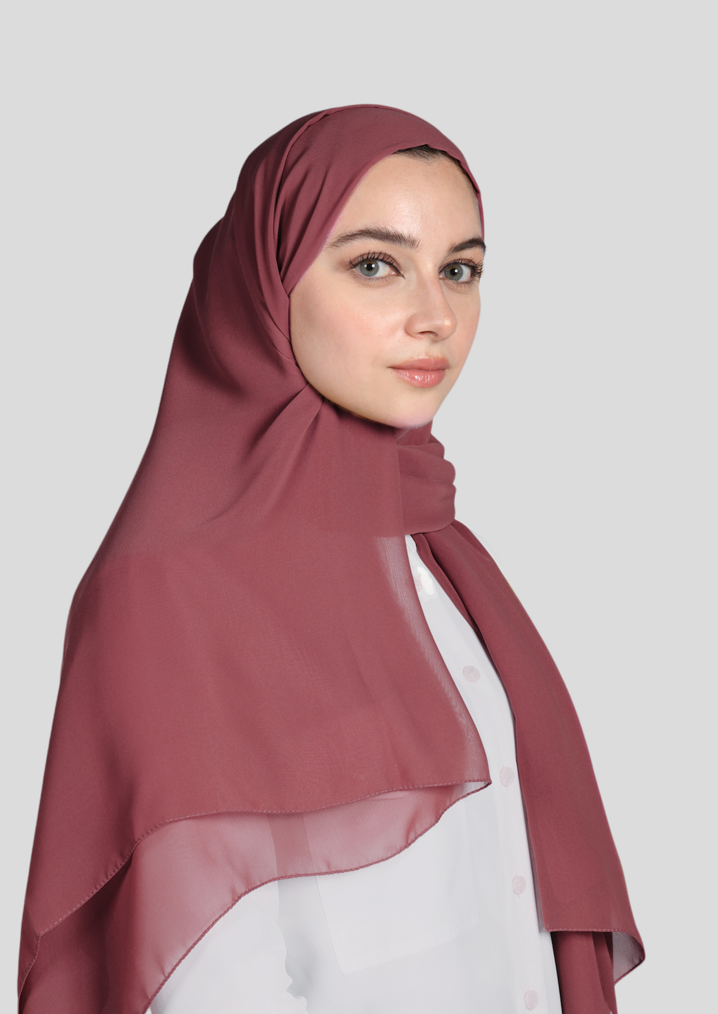 DUJALIL CHIFFON HIJAB - ROSEWOOD