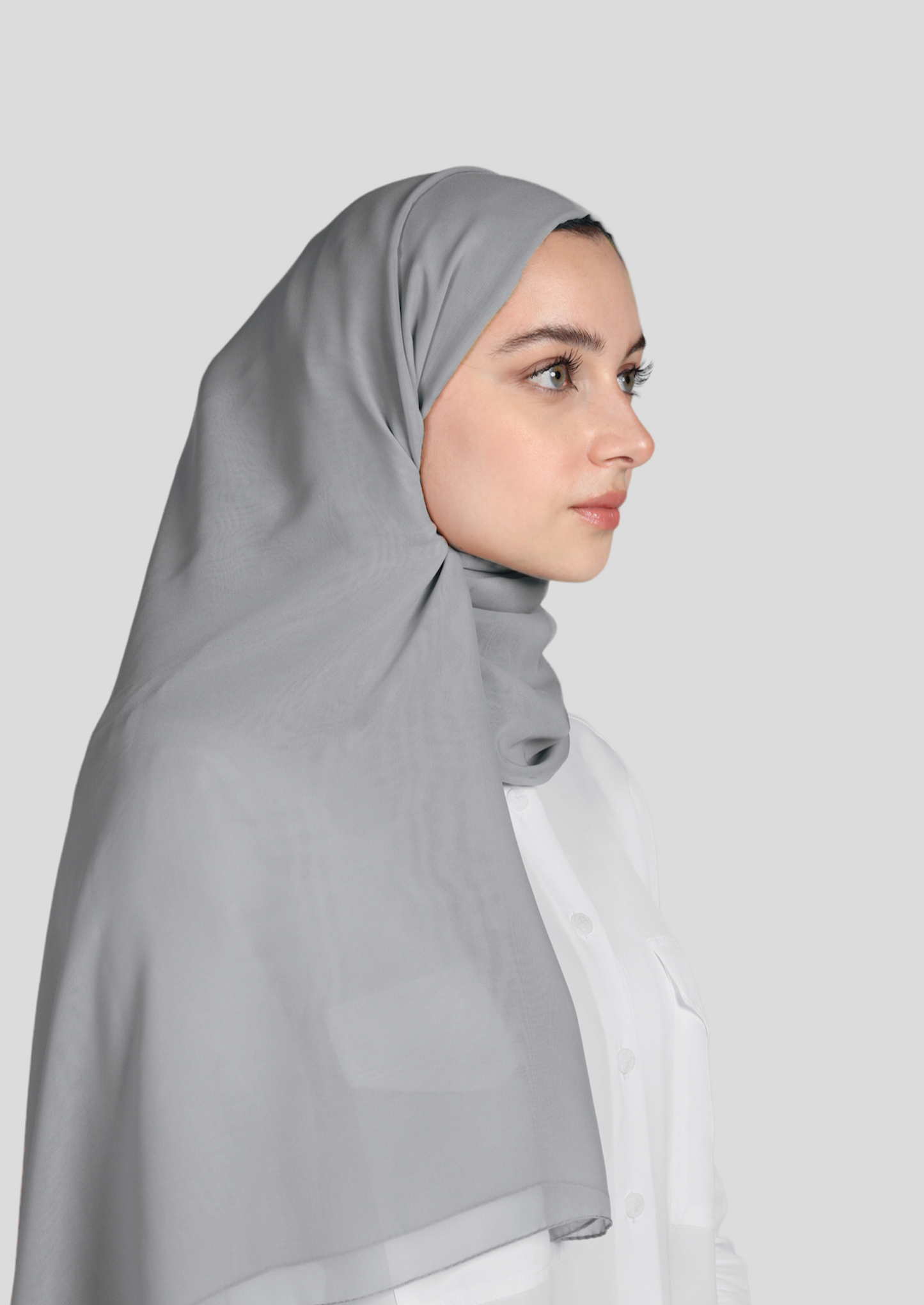 DUJALIL CHIFFON HIJAB - GREY