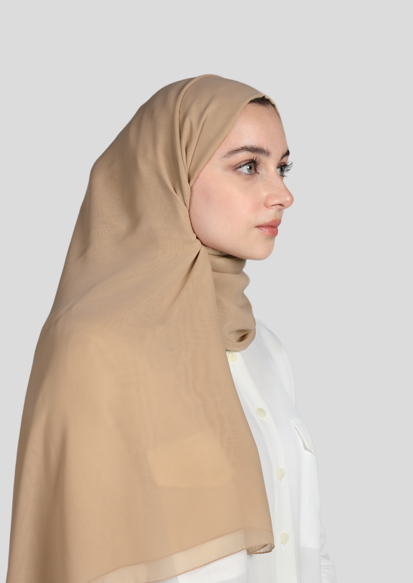 DUJALIL CHIFFON HIJAB - SAND