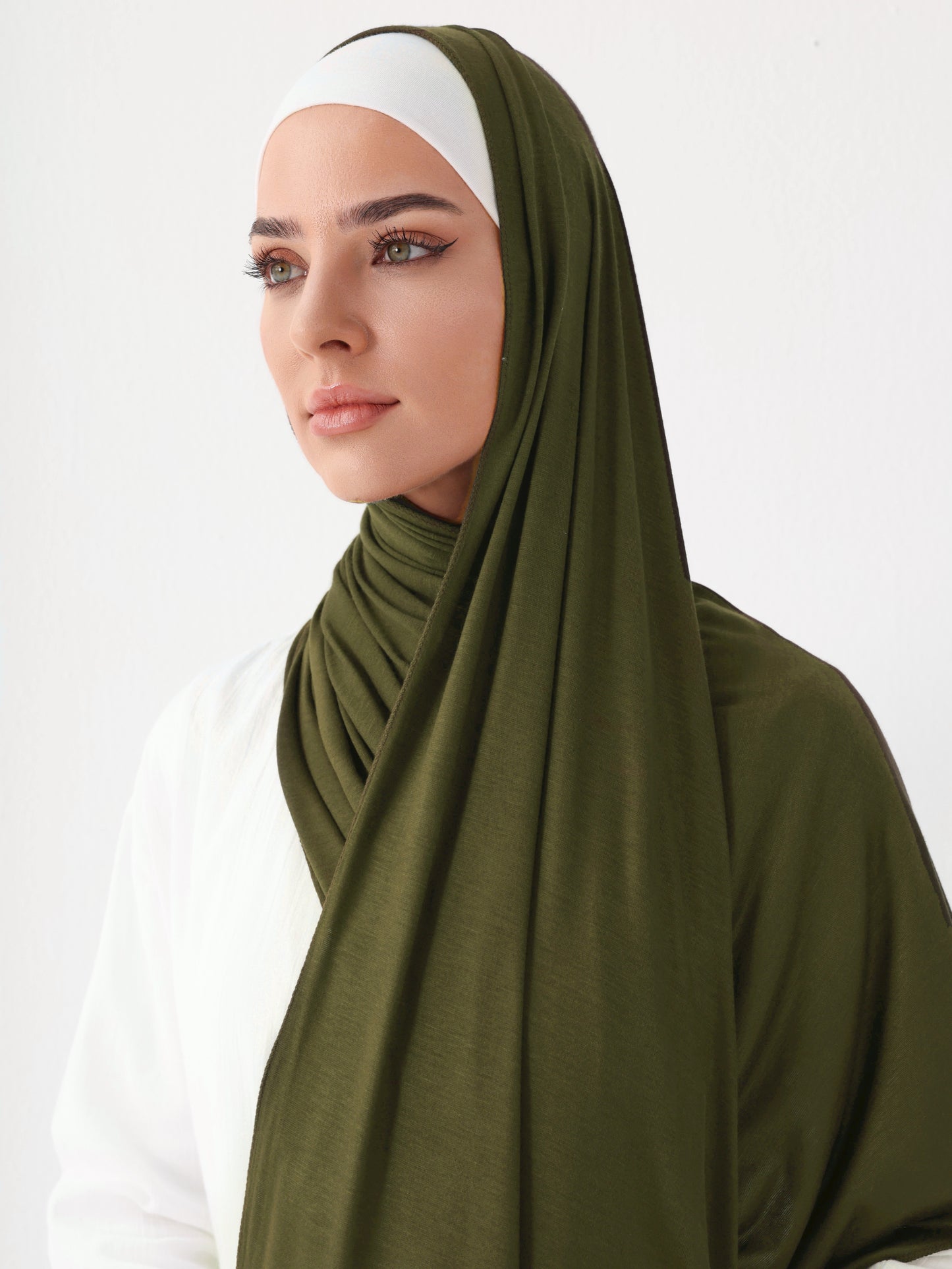 PREMIUM JERSEY HIJAB - ARMY GREEN