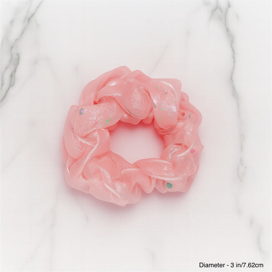 TWINKLE ORGANZA SCRUNCHIE - PEACH