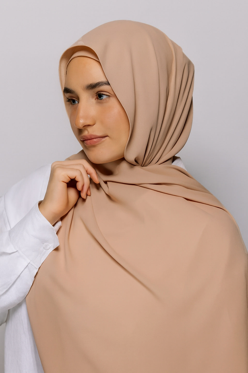 FLOWY INSTANT CHIFFON HIJAB - SAND