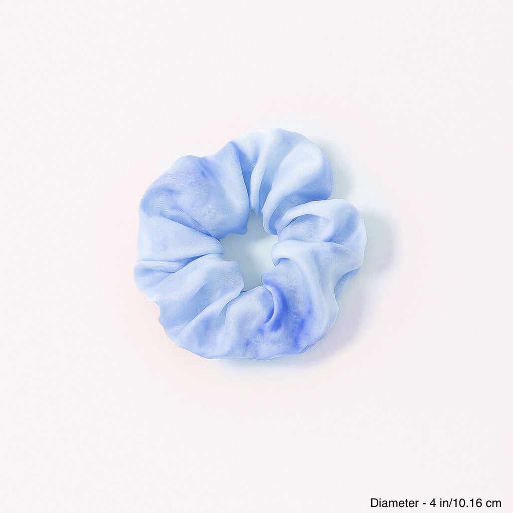 TIE-DYE SILK SCRUNCHIE - OCEAN