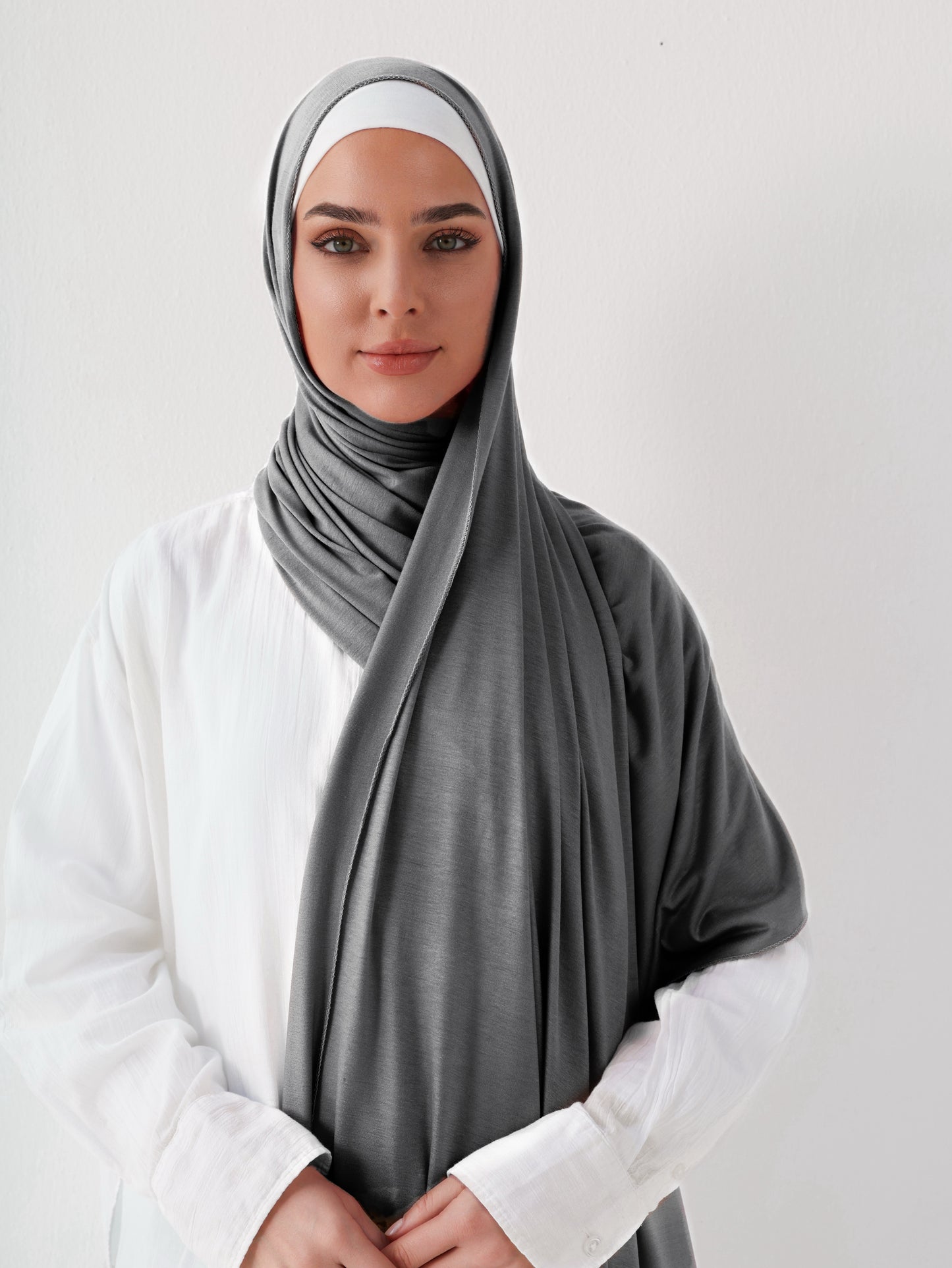 PREMIUM JERSEY HIJAB - DARK GREY