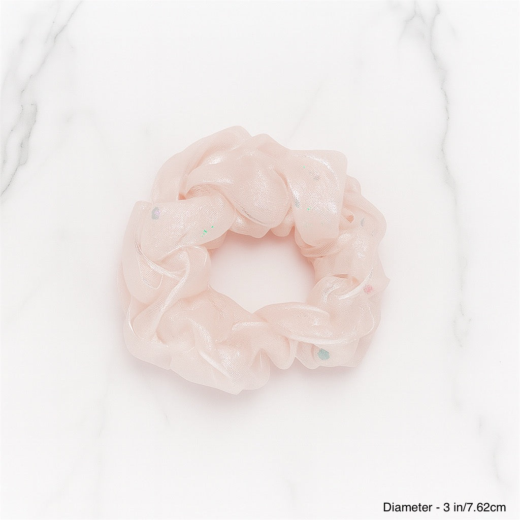 TWINKLE ORGANZA SCRUNCHIE - APRICOT