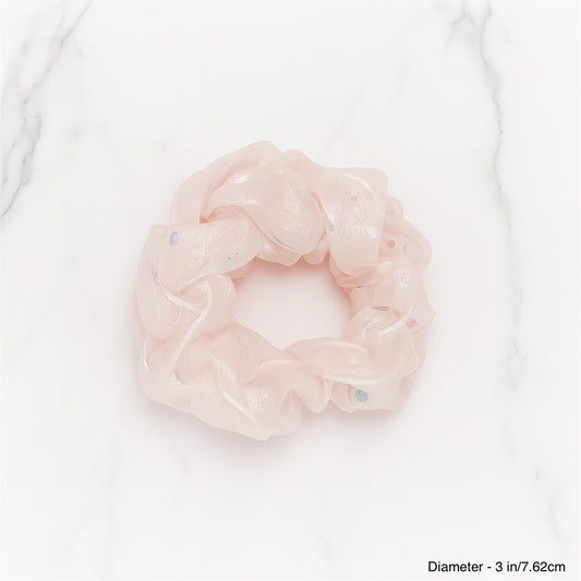 TWINKLE ORGANZA SCRUNCHIE - APRICOT