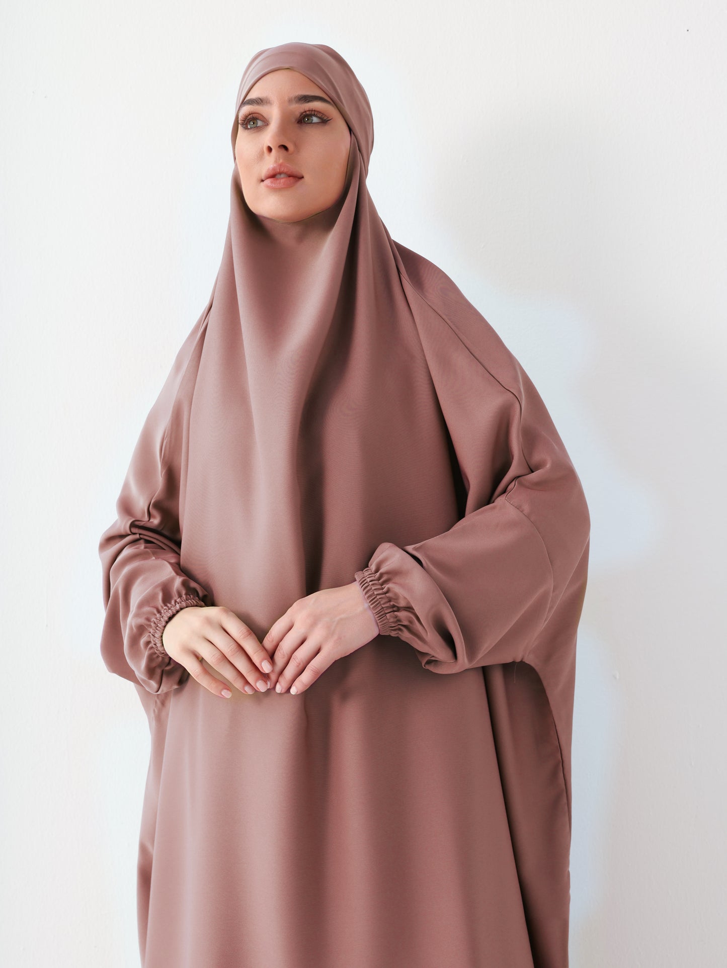 2 PC JILBAB/ PRAYER SET + FREE NIQAB - CHOCOMILK