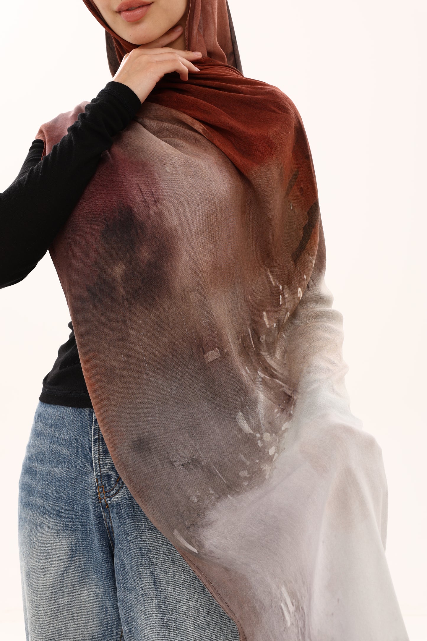 PRINTED MODAL HIJAB - EARTH STONE