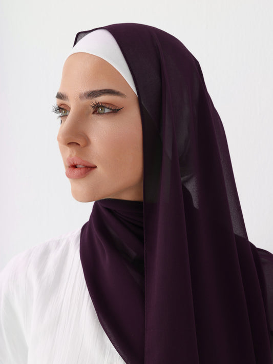 PREMIUM CHIFFON HIJAB - EGGPLANT