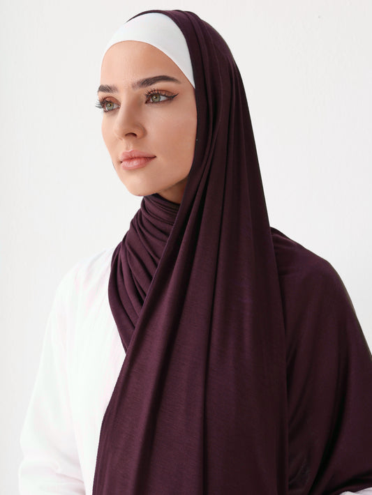 PREMIUM JERSEY HIJAB - BOYSENBERRY