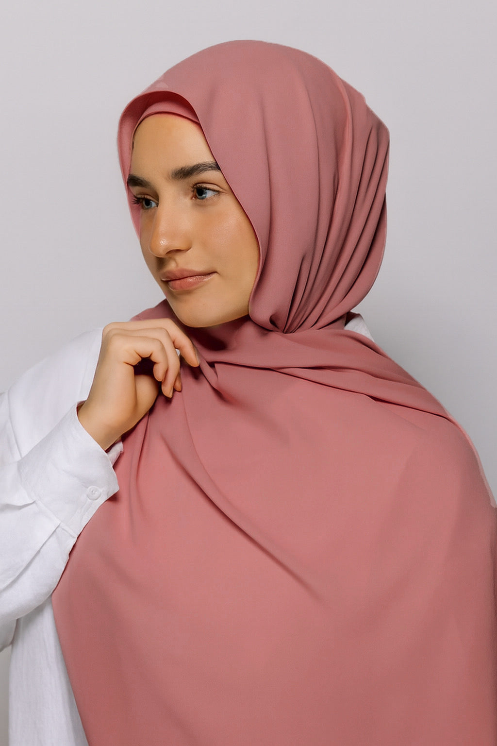 FLOWY INSTANT CHIFFON HIJAB - NUDE MAUVE