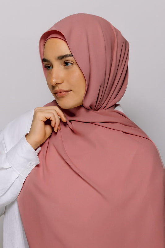 FLOWY INSTANT CHIFFON HIJAB - NUDE MAUVE