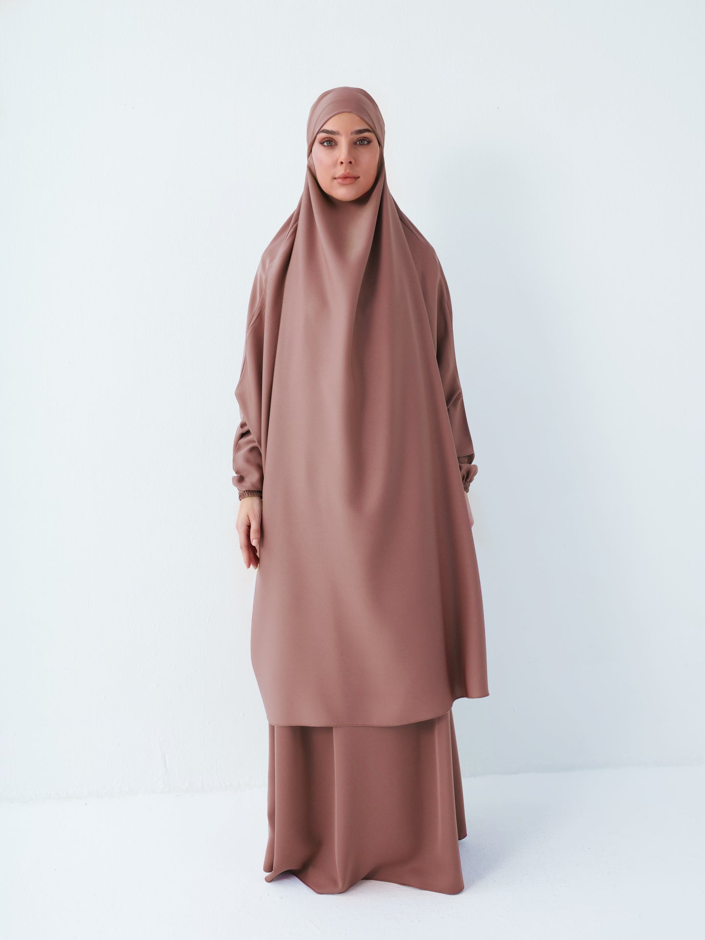 2 PC JILBAB/ PRAYER SET + FREE NIQAB - CHOCOMILK