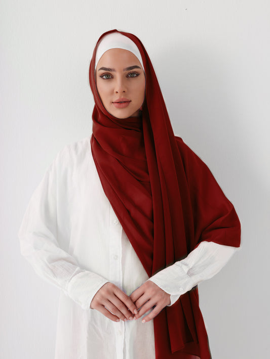 PREMIUM CHIFFON HIJAB - RUBY