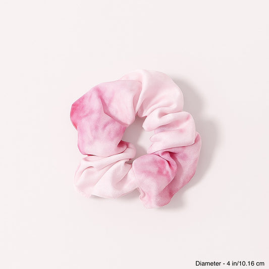 TIE-DYE SILK SCRUNCHIE - ROSEY