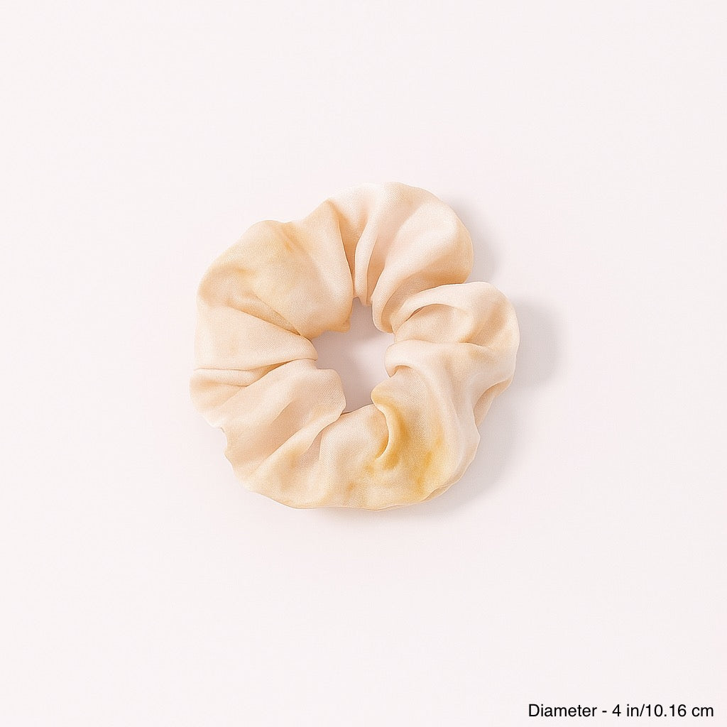 TIE-DYE SILK SCRUNCHIE - MELON