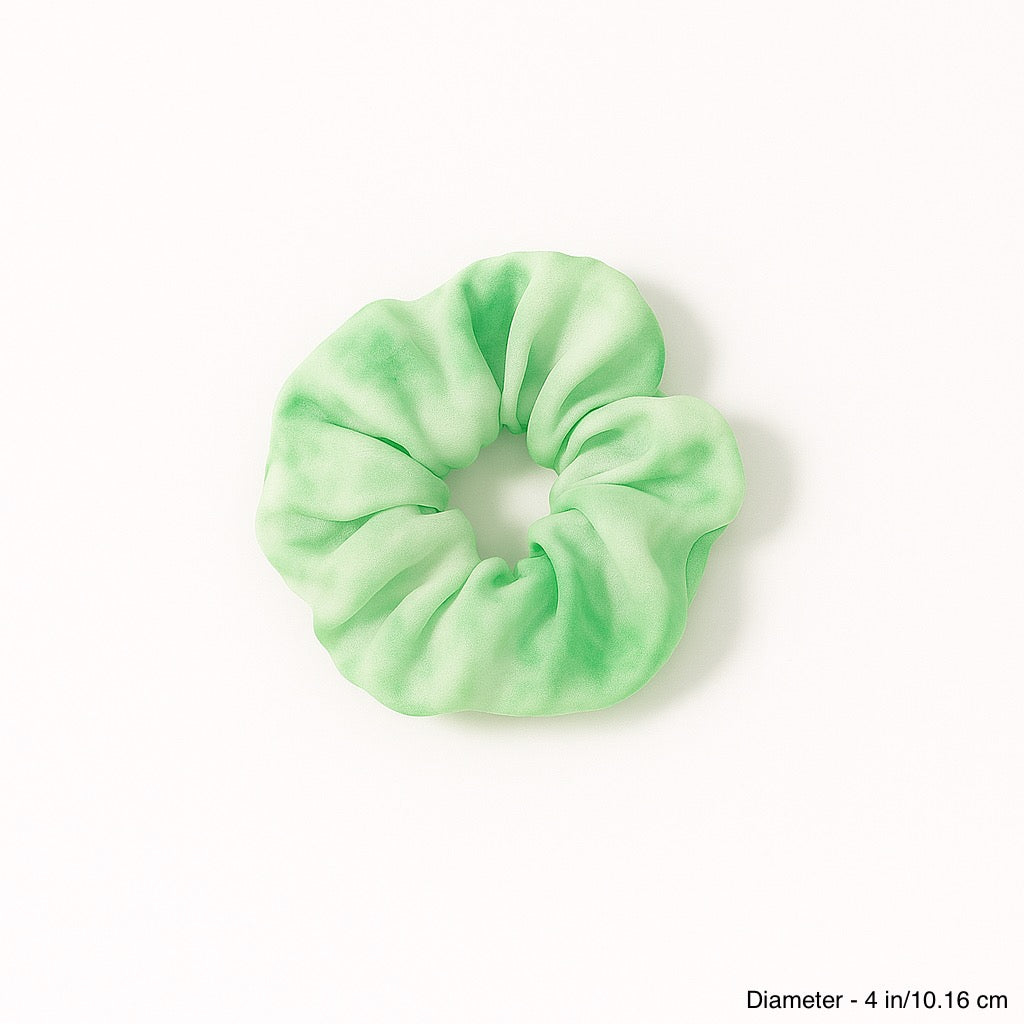 TIE-DYE SILK SCRUNCHIE - JADE GREEN