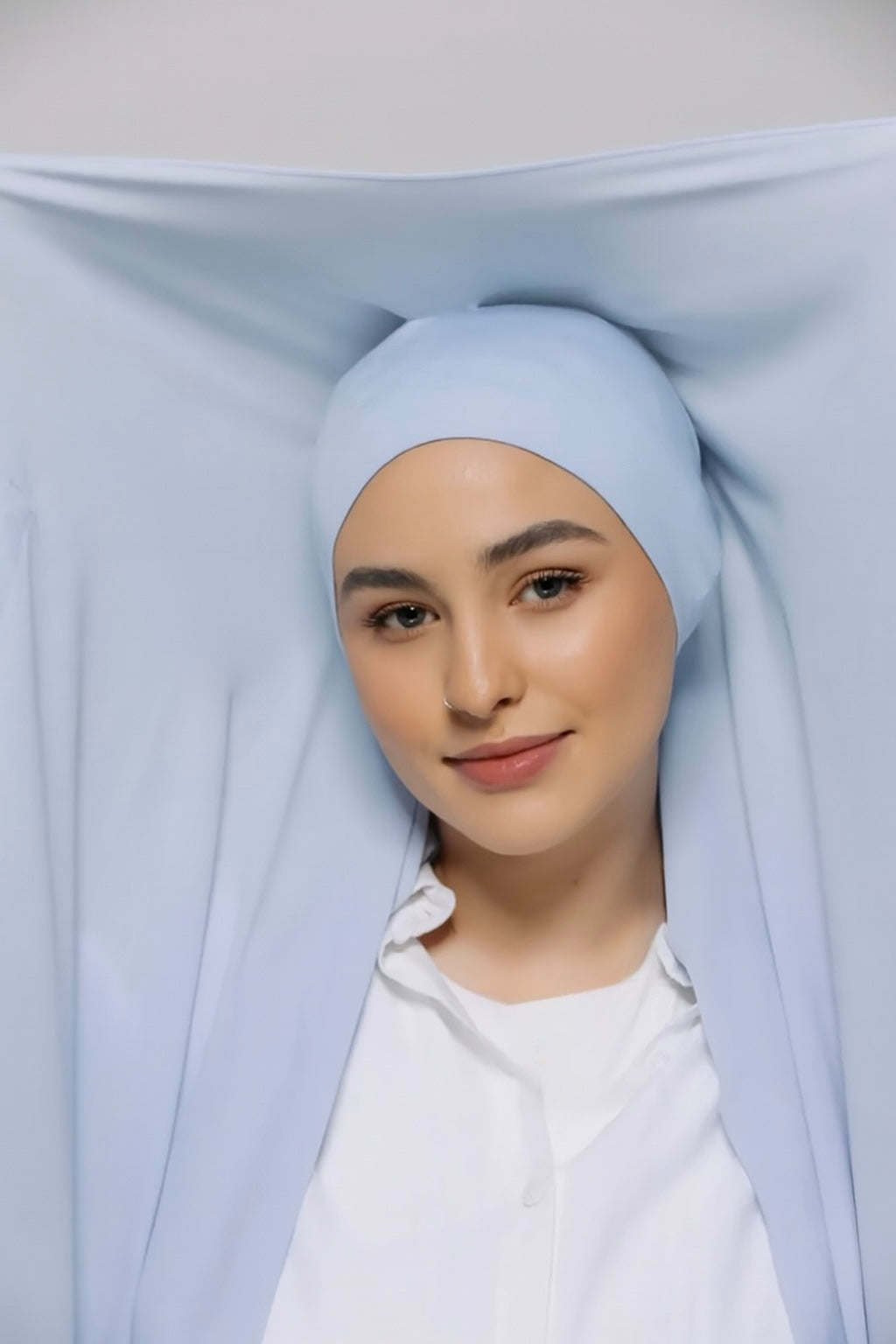 FLOWY INSTANT CHIFFON HIJAB - BABY BLUE