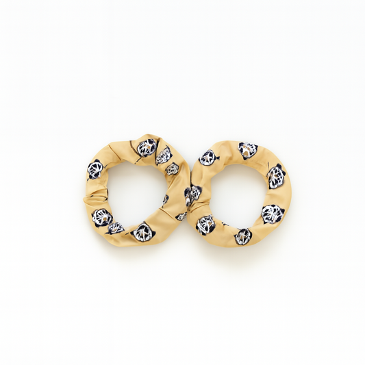 2 PCS PANDA PAW HAIR BANDS - YELLOW