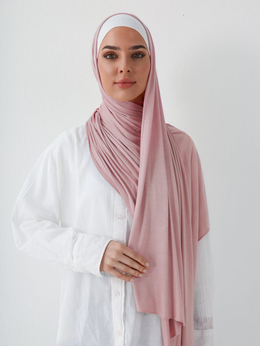 PREMIUM JERSEY HIJAB - ROSE MILK