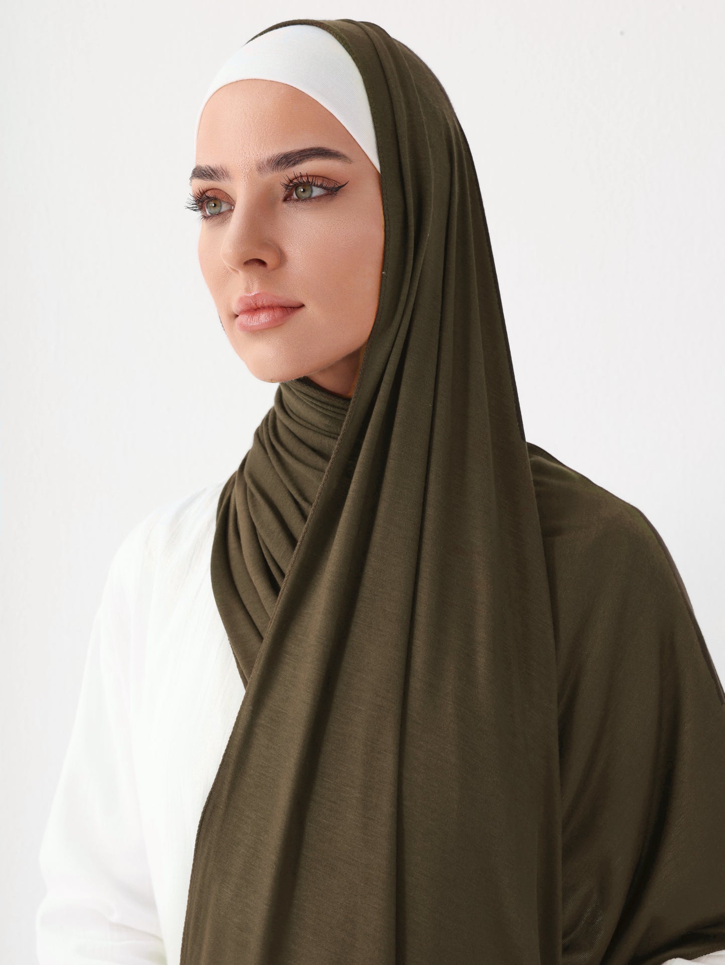 PREMIUM JERSEY HIJAB - ARMY GREEN
