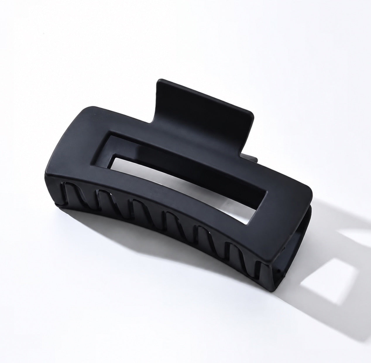 RECTANGLE HAIR CLAW CLIP - BLACK