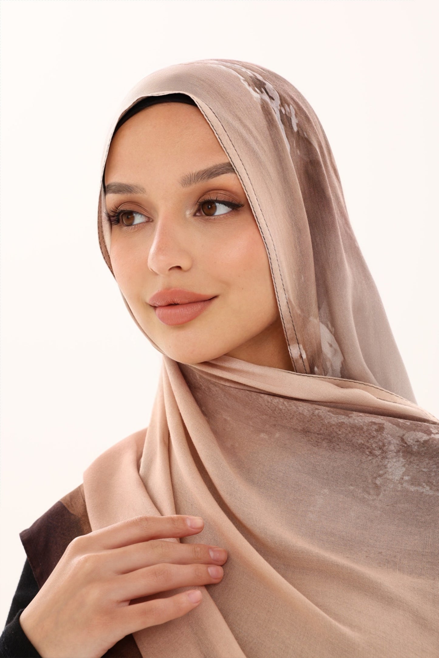 PRINTED MODAL HIJAB - MIDNIGHT MOCHA