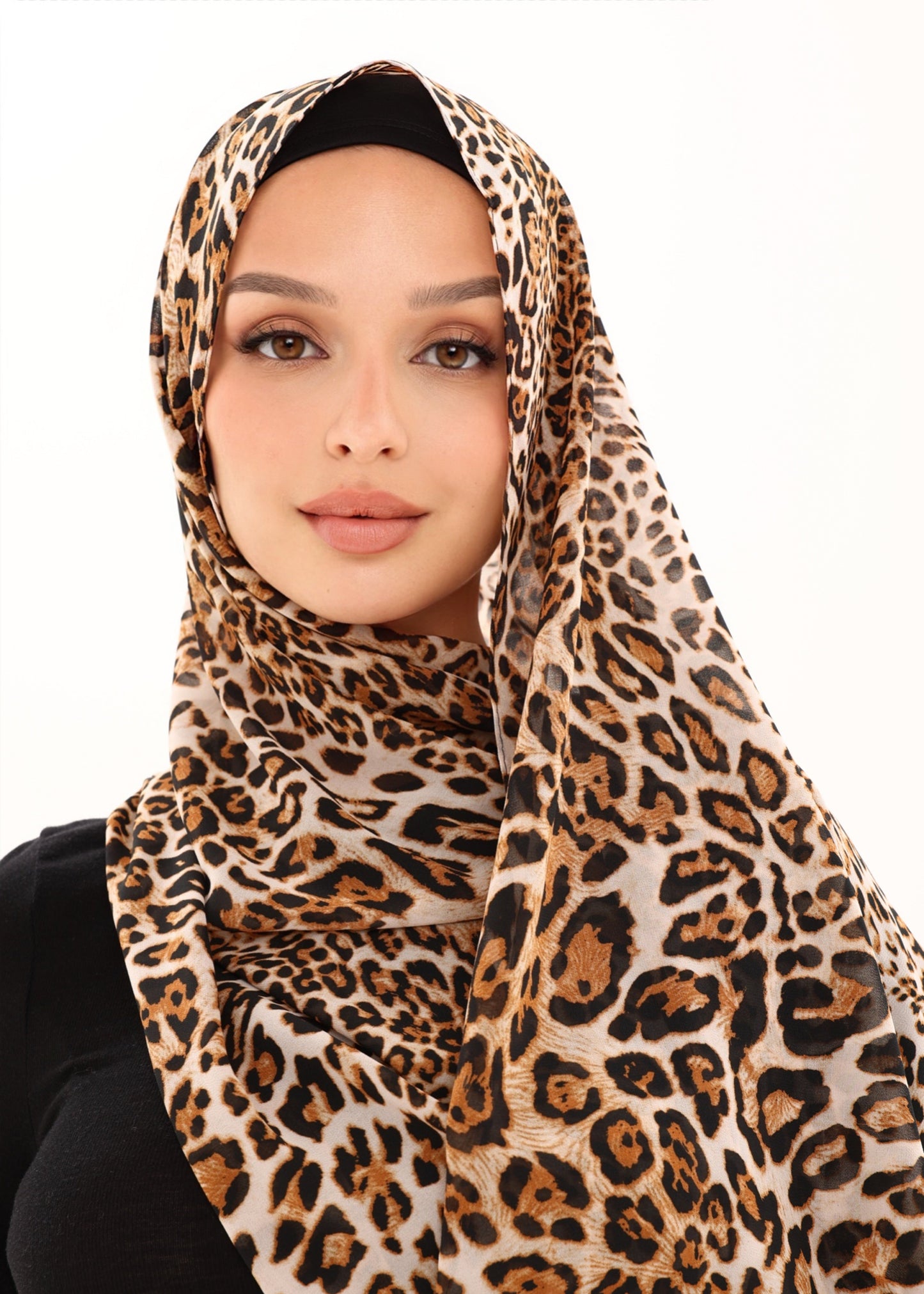 LEOPARD PRINT CHIFFON HIJAB - CLASSIC