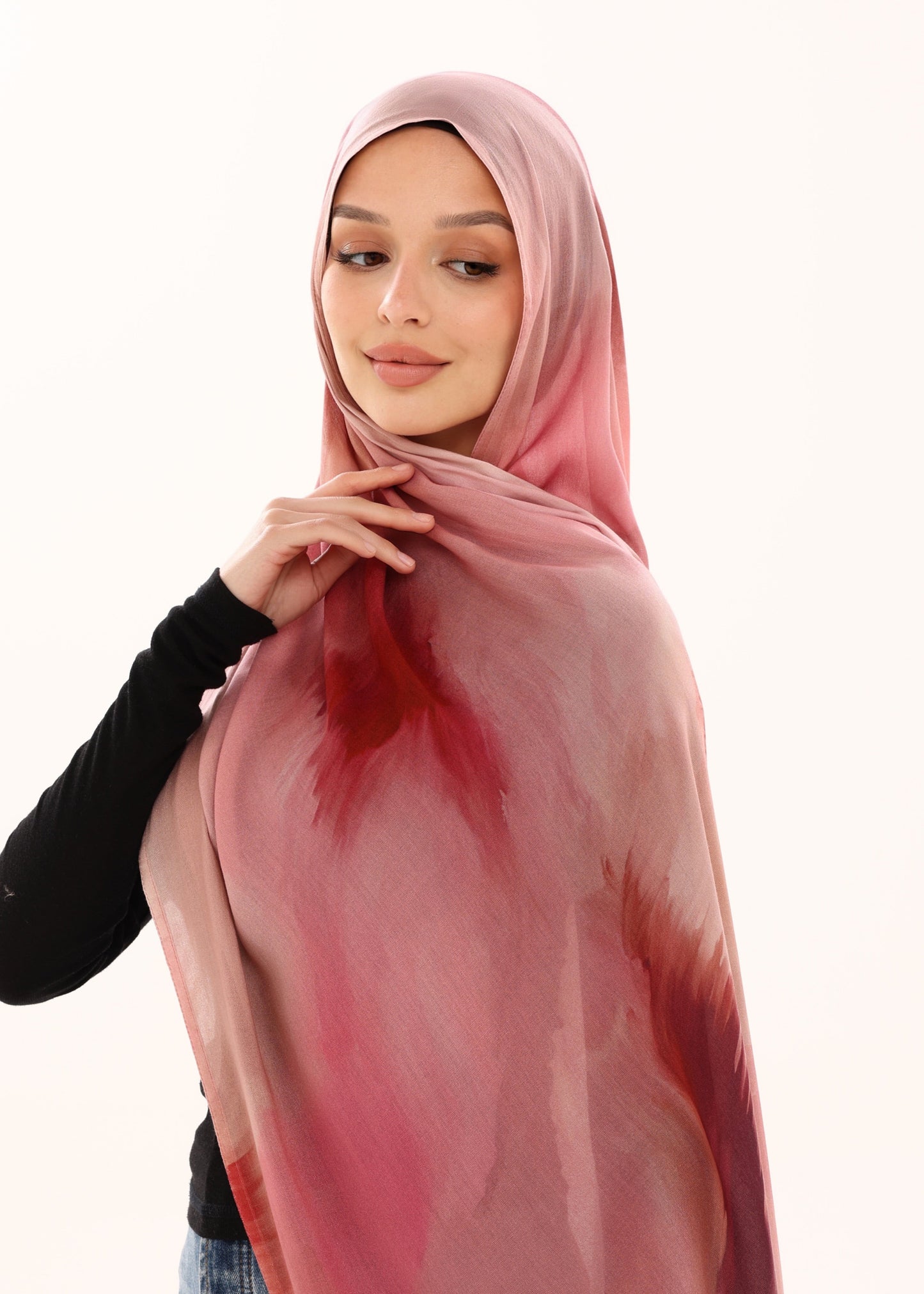 PRINTED MODAL HIJAB - ROSE REVERIE