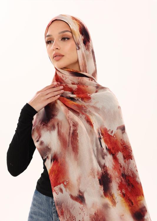 PRINTED MODAL HIJAB - SUNSET PAINT