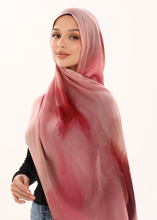 PRINTED MODAL HIJAB - ROSE REVERIE